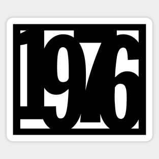 1976 Funky Overlapping Reverse Numbers for Dark Backgrounds Magnet